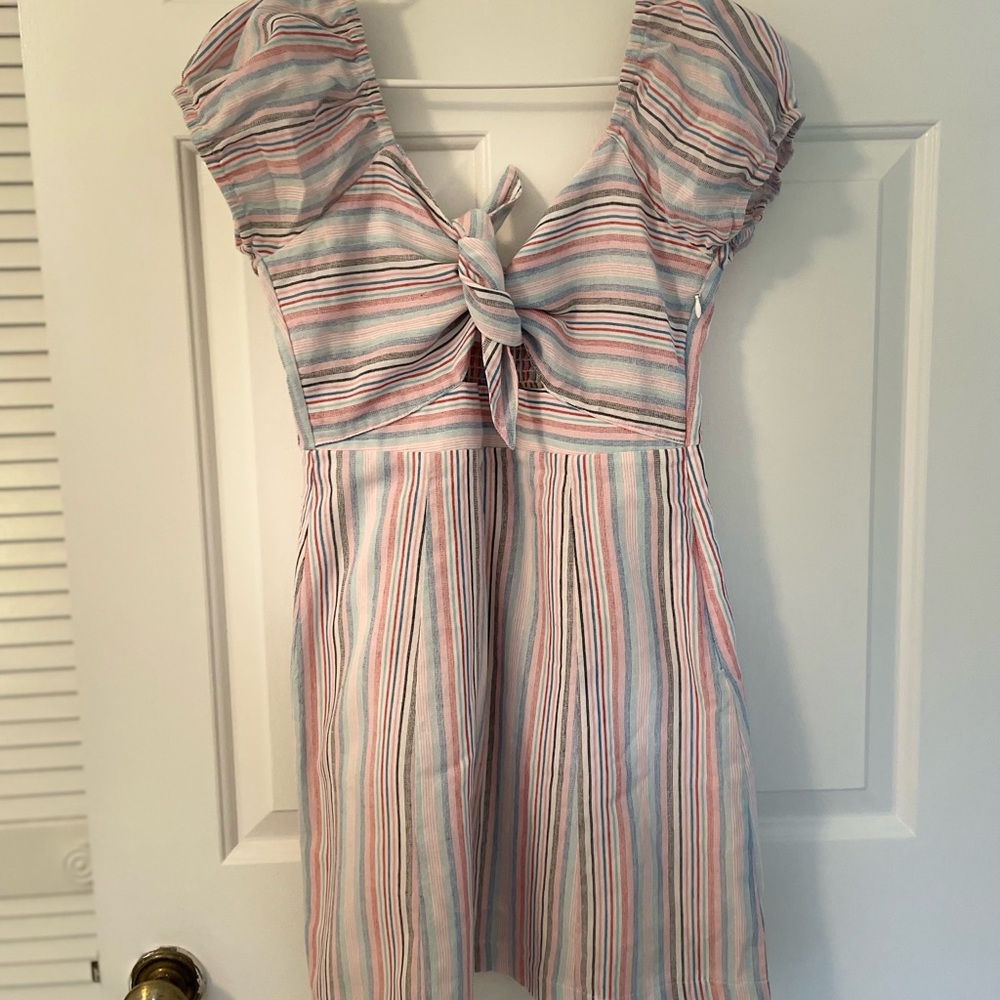 Tie front mini